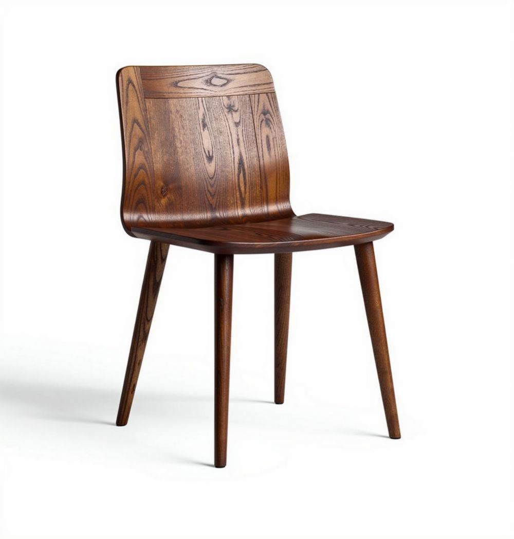 Chaise en bois de couleur marron avec des dimensions de 45 x 45 x 80cm