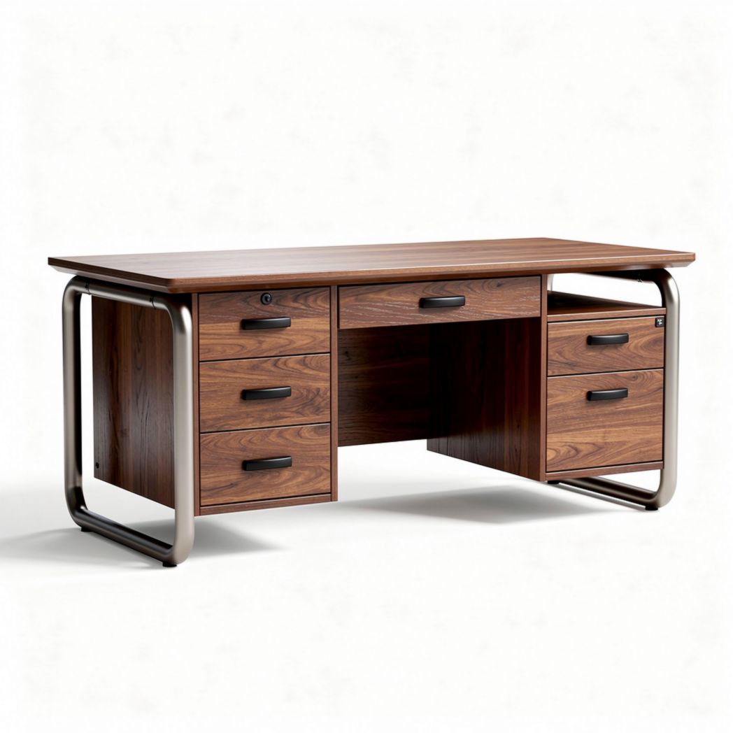 Bureau en bois avec tiroirs de rangement dimensions 140 x 70 x 75cm