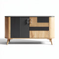 Buffet en bois et mélaminé noir avec dimensions 120 x 40 x 70cm