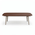 Table basse en bois de noyer avec pieds en métal 150 x 80 x 40 cm